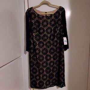 Jessica Howard Long Sleeve Dress. Floral lace.
